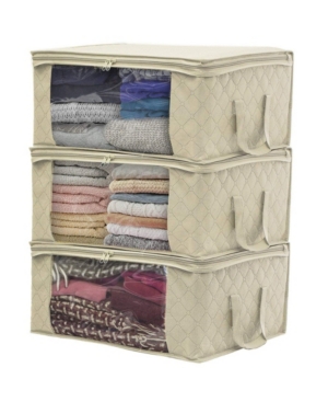 Sorbus Storage Fiber Clothing Organizer Bags Set of 3