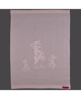 Southampton Home Lace Weave Teddy Bear Baby Blanket