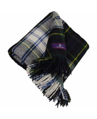 Highland Tartan Tweed Merino Wool Throw, 55" x 72"