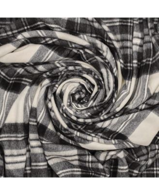 Highland Tartan Tweed Merino Wool Throw, 55" x 72"