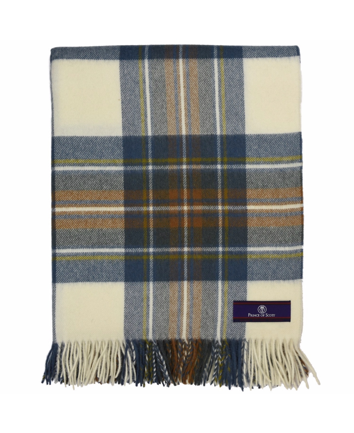 Prince of Scots Highland Tartan Tweed Merino Wool Throw, 55
