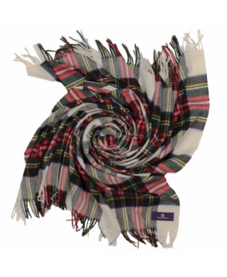 Highland Tartan Tweed Merino Wool Throw, 55" x 72"