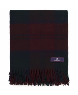 Highland Tartan Tweed Merino Wool Throw, 55" x 72"