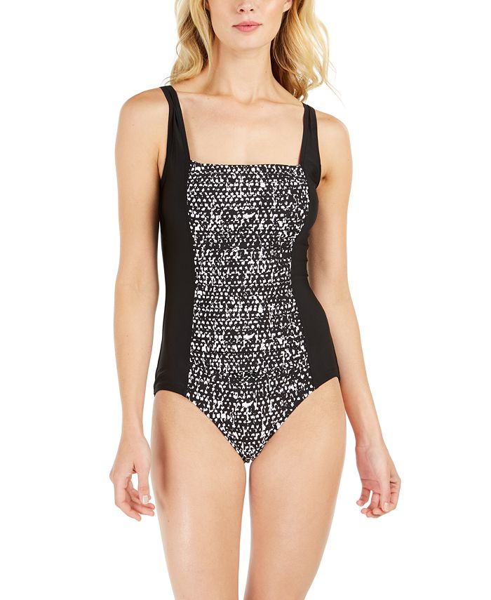 Calvin Klein Solid Pleated One-Piece Swimsuit,Created for Macy's & Reviews  - Swimsuits & Cover-Ups - Women - Macy's