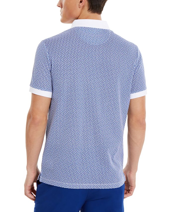 Michael Kors Men's Geometric Print Polo Shirt - Macy's