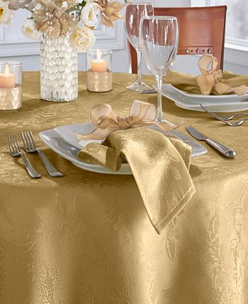 Elrene - Poinsettia  Jacquard Holiday Napkins, Set of 4