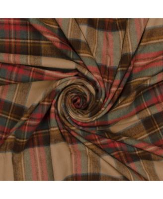 Highland Tartan Tweed Merino Wool Throw, 55" x 72"