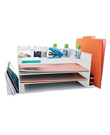 Desk Organizer with Side Storage Compartments, Great For Office, School, Teachers