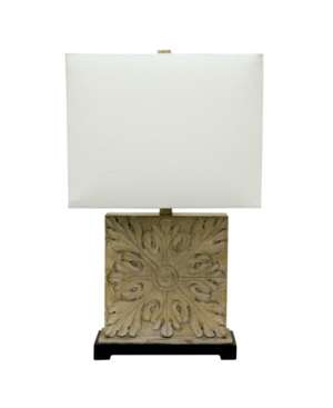Decor Therapy Square Carved Table Lamp