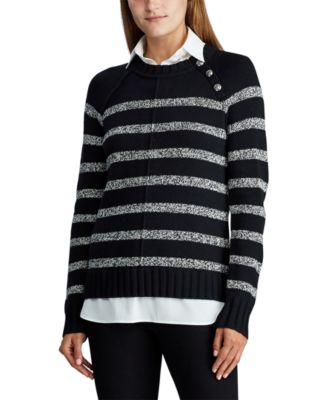 ralph lauren layered cotton sweater