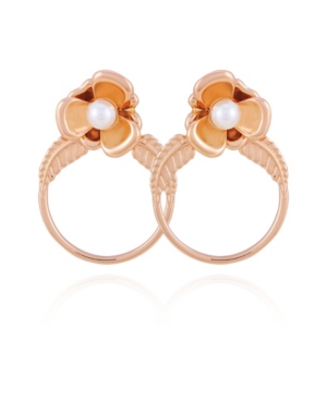 image of T Tahari Fall in Love with Florals Hoop Earring