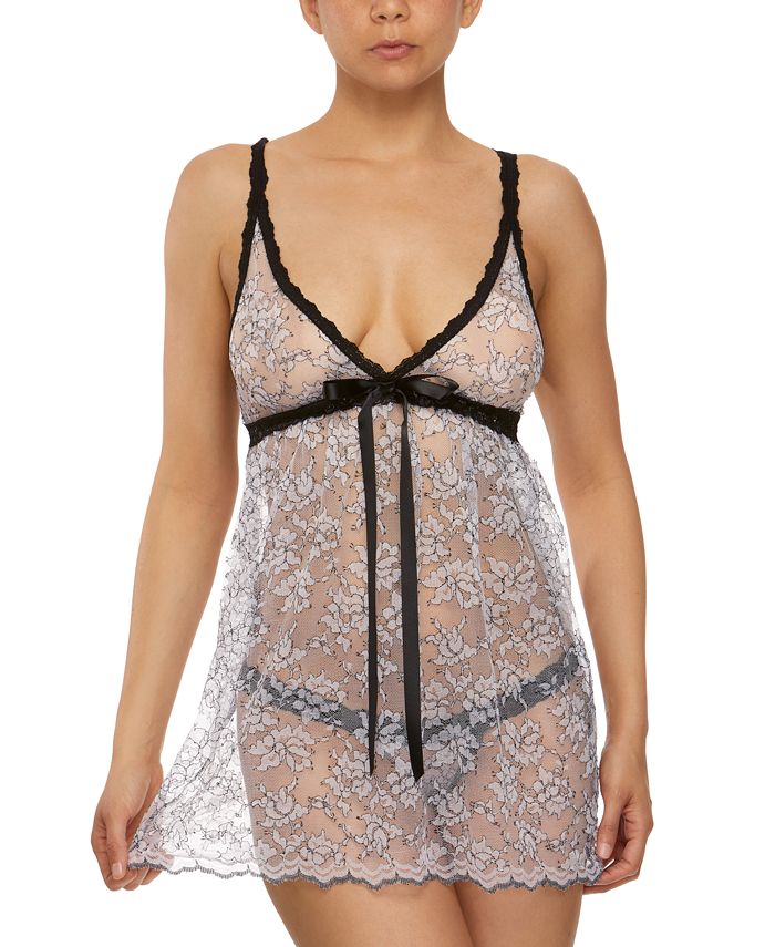 Hanky Panky Mary Grace Babydoll Nightgown & GString Set Macy's