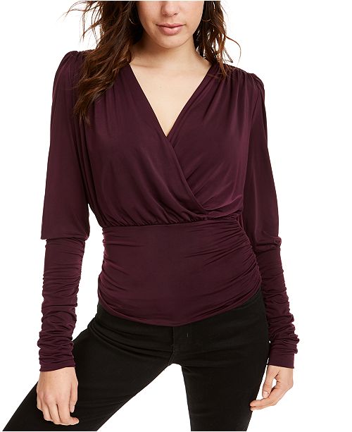 Leyden Gathered Knit Top Reviews Tops Juniors Macy S