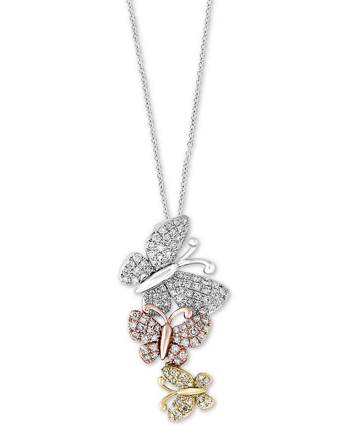 EFFY Collection EFFY Diamond Butterfly Pendant Necklace 3 8 ct