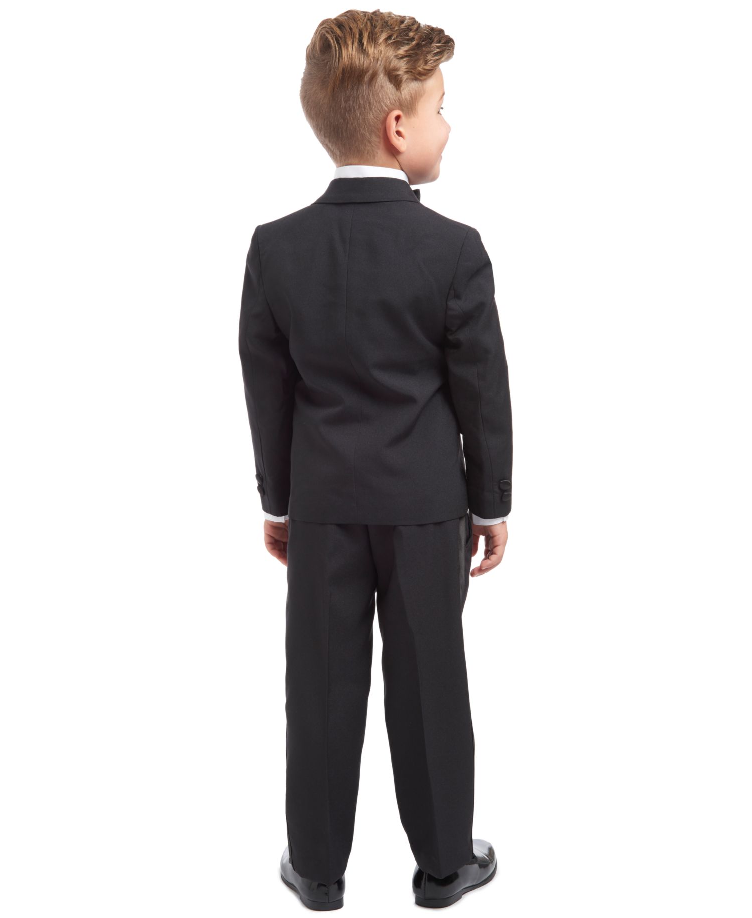 Boys' 2T-10 Tuxedo Long-Sleeve Shirt, Suit, Pants & Bowtie, 4-Piece Set