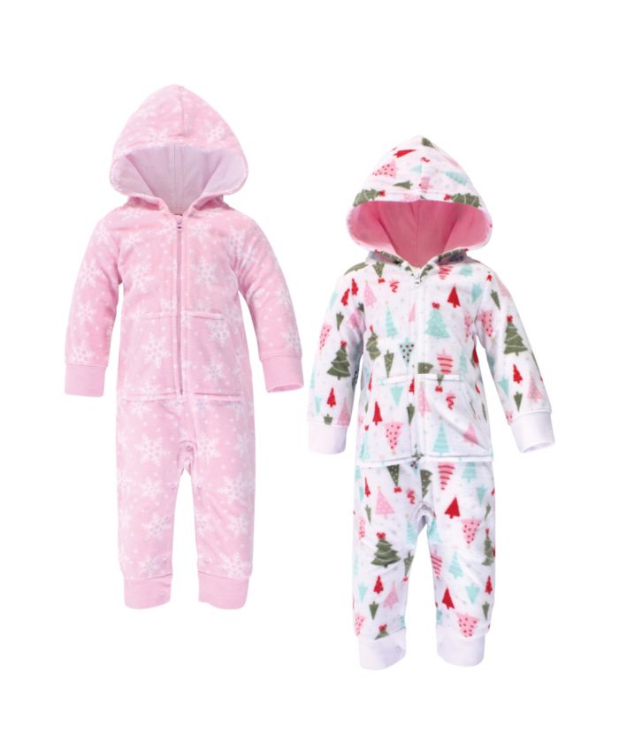 Hudson Baby Girl Fleece Union Suits 2 Pack & Reviews - All Baby - Kids - Macy's
