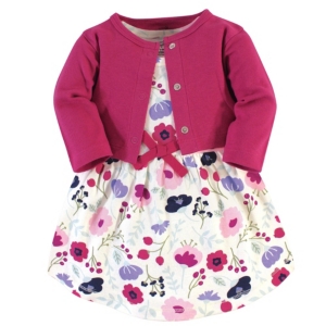 Touched by Nature Baby Girl Organic Dress and Cardigan