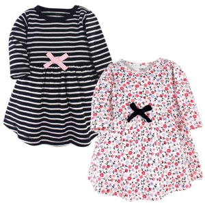 Touched by Nature Baby Girl Long Sleeve Organic Dress 2 Pack