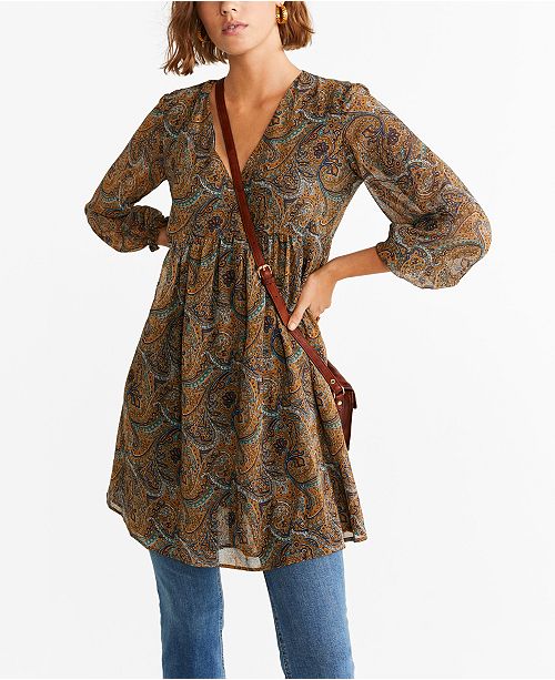 Mango Printed Retro Dress Reviews Women Macy S