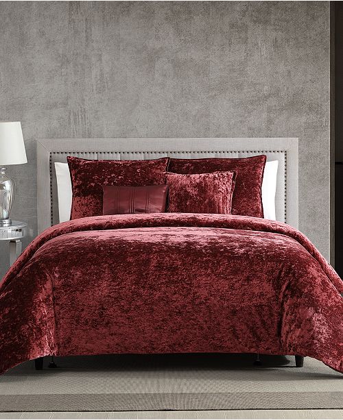 Hallmart Collectibles Closeout Crushed Velvet 6 Pc Queen Duvet