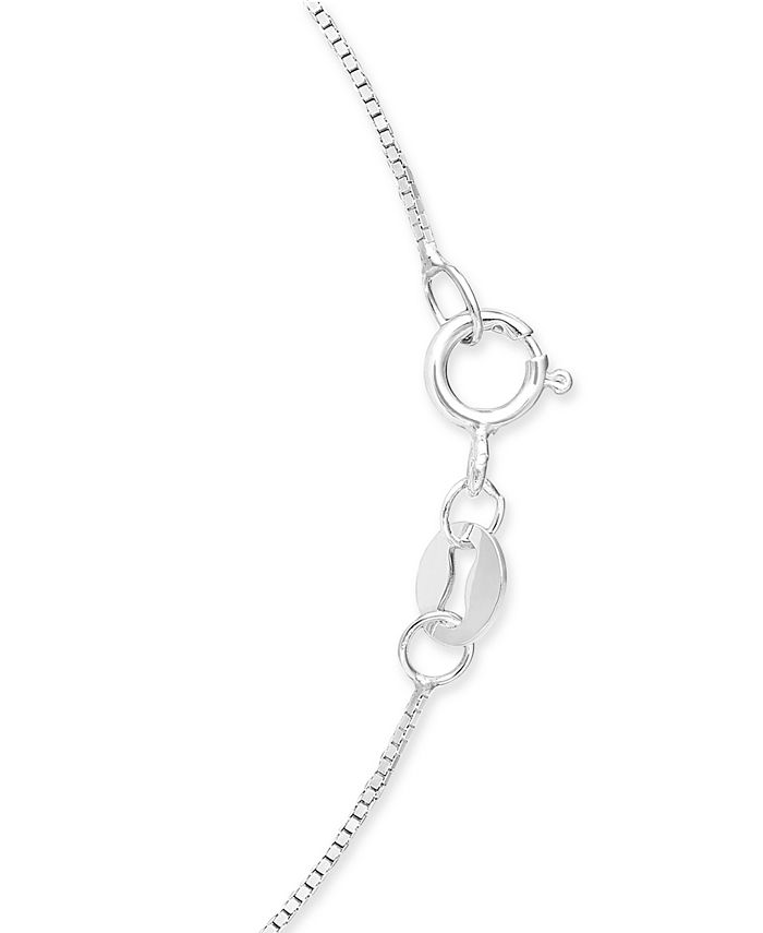 Macy's - Cultured Black Tahitian Pearl (9mm) & Diamond (1/20 ct. t.w.) Double Loop 18" Pendant Necklace in 14k White Gold