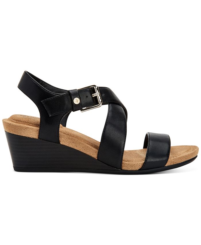 Giani Bernini Blythee Memory-Foam Wedge Sandals, Created for Macy's ...