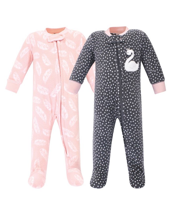 Hudson Baby Girl Fleece Sleep and Play 2 Pack Macy's