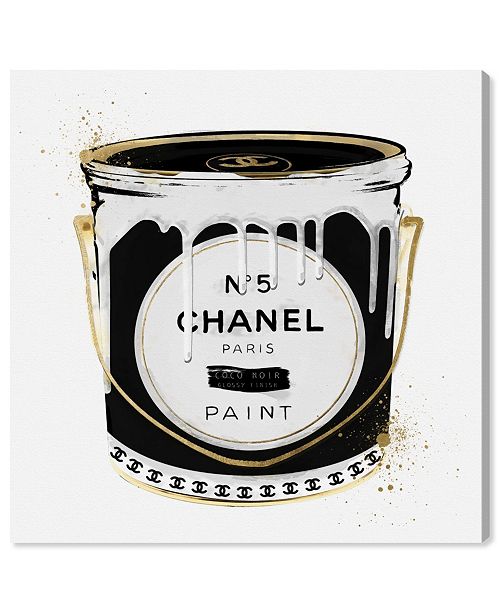 Oliver Gal Fashion Paint Noir Canvas Art 36 X 36 X 1 5