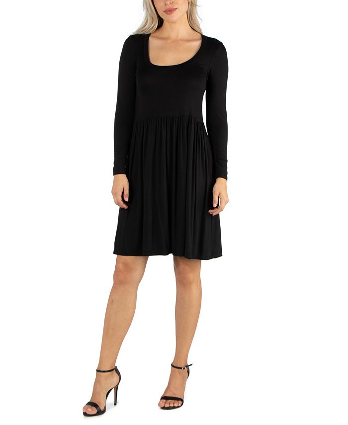Plus Size 24seven Comfort Apparel Knee Length Strapless Mini Dress