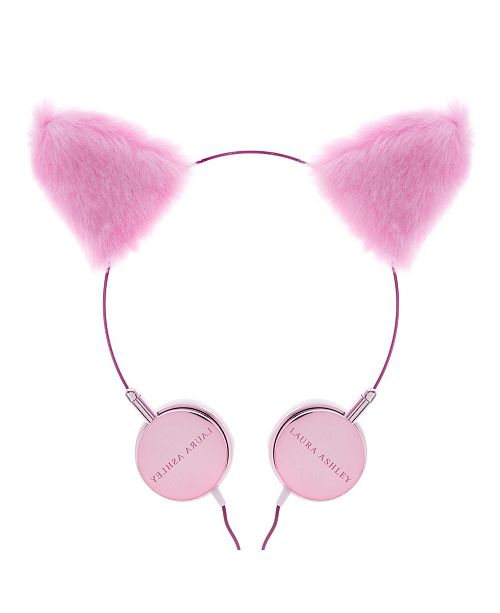 Sarina Accessories Laura Ashley Headphones Fashionable Style Over The Ear Headphones For Girls Pink Furry Cat Rose Gold Crown Pink Flower Cat Reviews Home Macy S