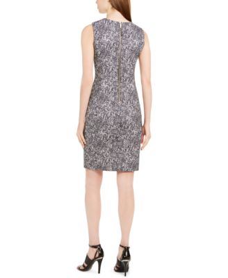 Calvin Klein Sleeveless Python-Print Sheath Dress