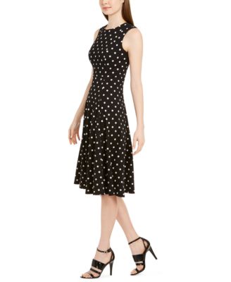 macy's calvin klein fit and flare dress