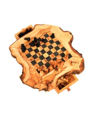 Olive Wood Chess Set Naturalist Live Edge 6 x 6