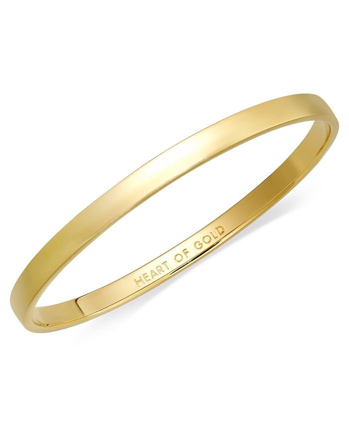 kate spade new york Bracelet, 12k Gold-Plated Heart of Gold Idiom Bangle  Bracelet & Reviews - Bracelets - Jewelry & Watches - Macy's