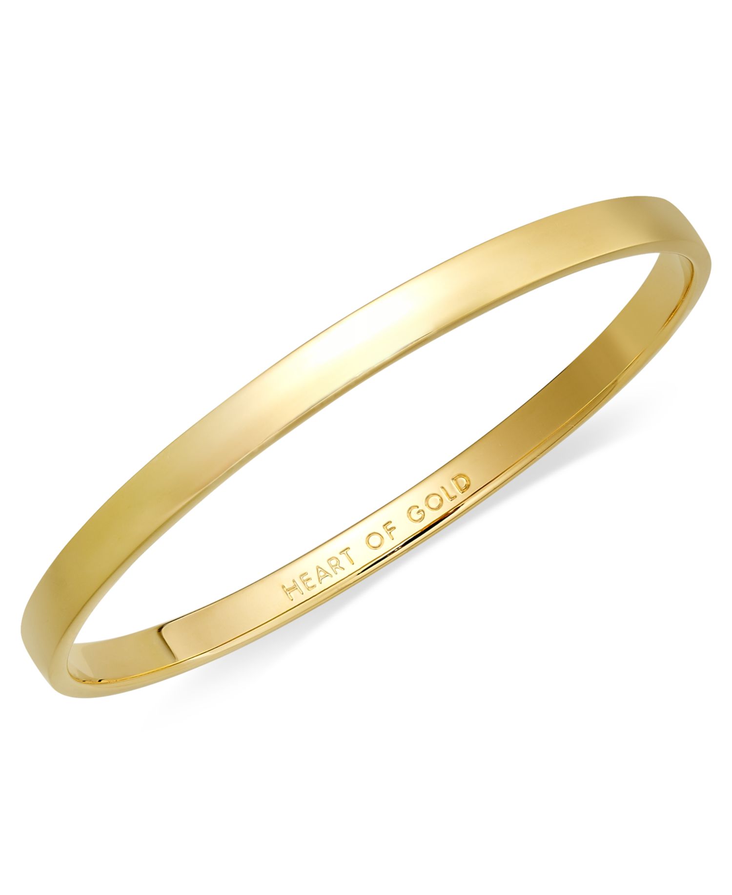 Bracelet, 12k Gold-Plated Heart of Gold Idiom Bangle Bracelet