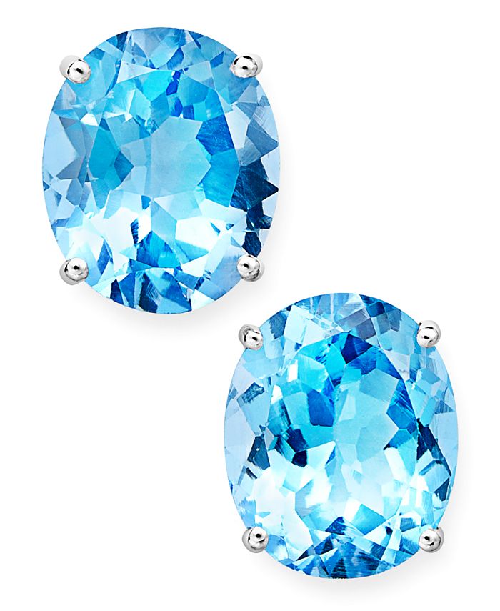 Macys blue new arrivals topaz earrings