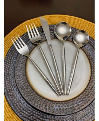 Hammered Flatware Set of 20 Pieces