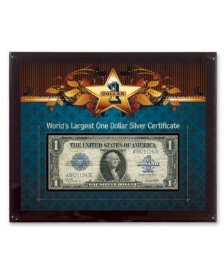 American Coin Treasures World's Largest Silver Certificate