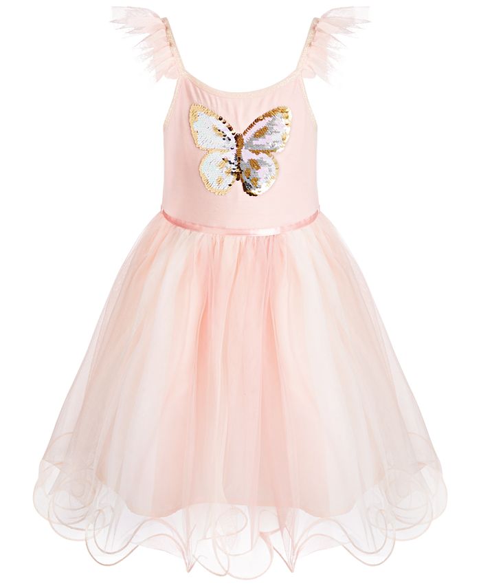 Pink Violet Little Girls Flip Sequin Butterfly Dress Macy s