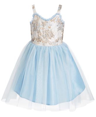 Pink & Violet - Toddler Girls Brocade & Tulle Ballerina Dress