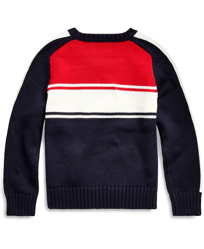 Polo Ralph Lauren Little Boys Polo Bear Cotton Sweater, Created for ...