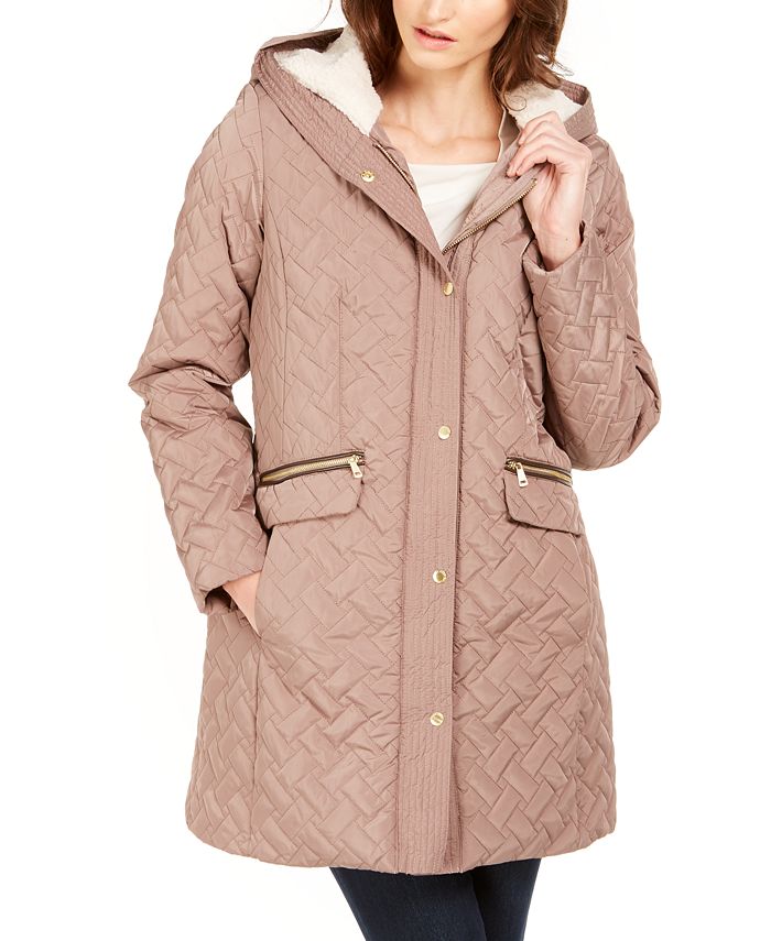 Cole Haan Hooded FleeceLined Quilted Jacket Macy's