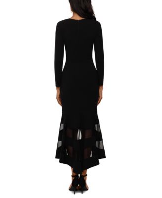 xscape illusion mermaid cocktail dress