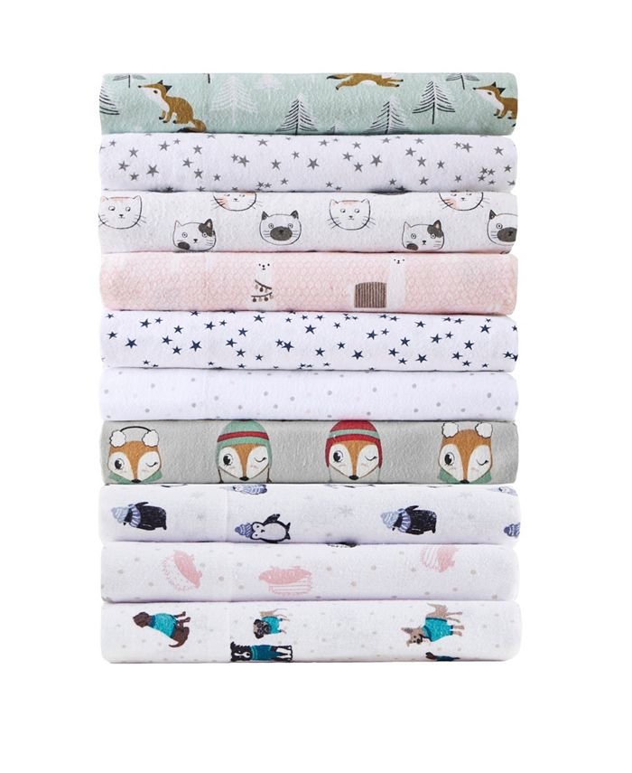 Intelligent Design Novelty Print Cotton Flannel Twin Sheet Set