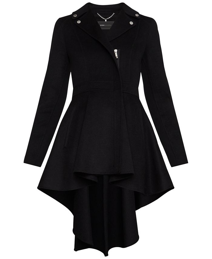 BCBGMAXAZRIA High Low Peplum Coat Macy s