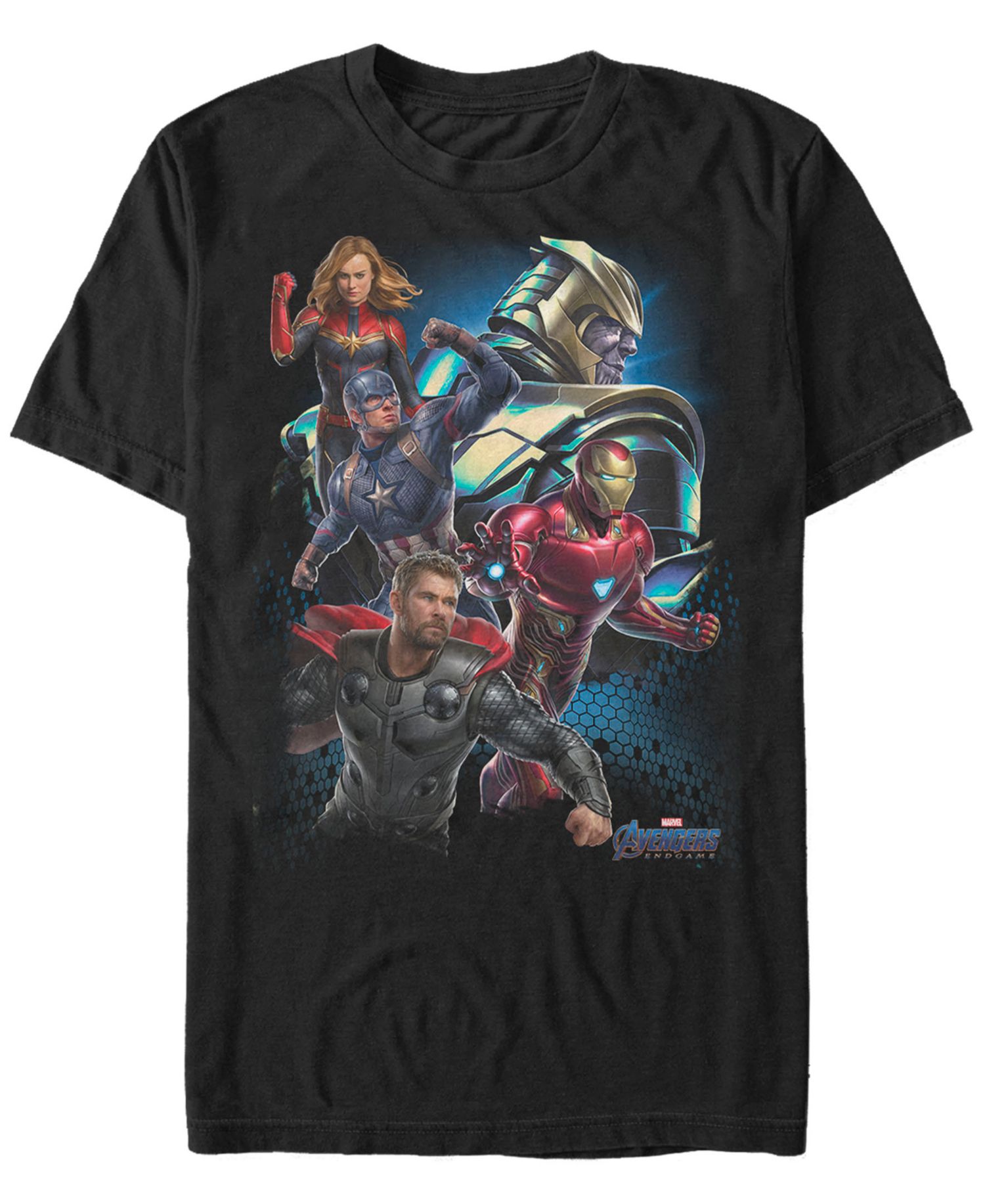 Marvel Men's Avengers Endgame Group Action Pose, Short Sleeve T-shirt