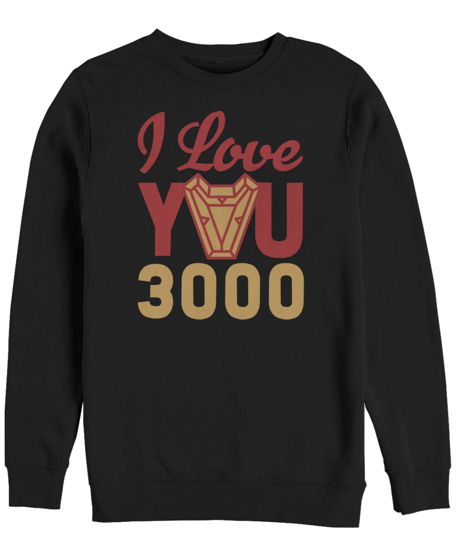 Marvel Men's Avengers Endgame I Love You 300 Arc Reactor, Crewneck Fleece