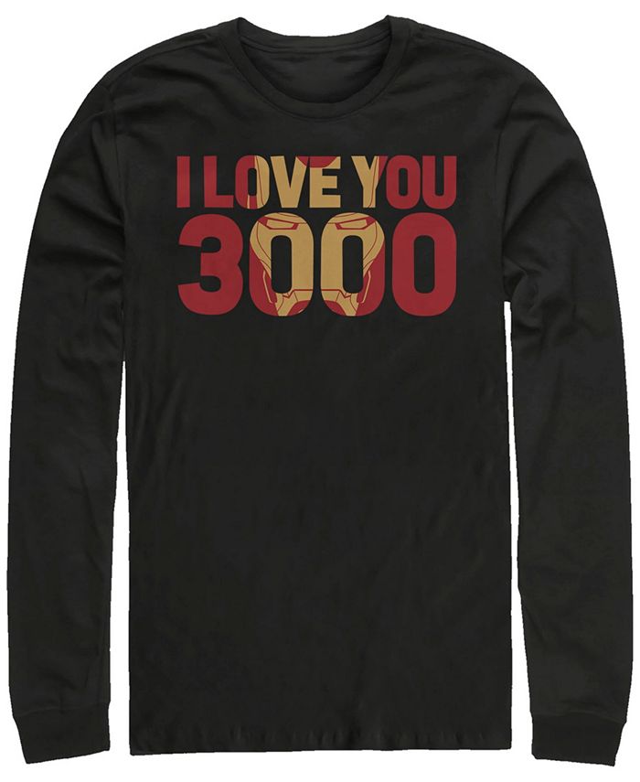 Marvel Men S Avengers Endgame I Love You 3000 Iron Man Long Sleeve T Shirt Reviews T Shirts Men Macy S