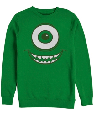 Disney Pixar Men's Monsters Inc Mike Wazowski Eye Costume Crewneck Fleece