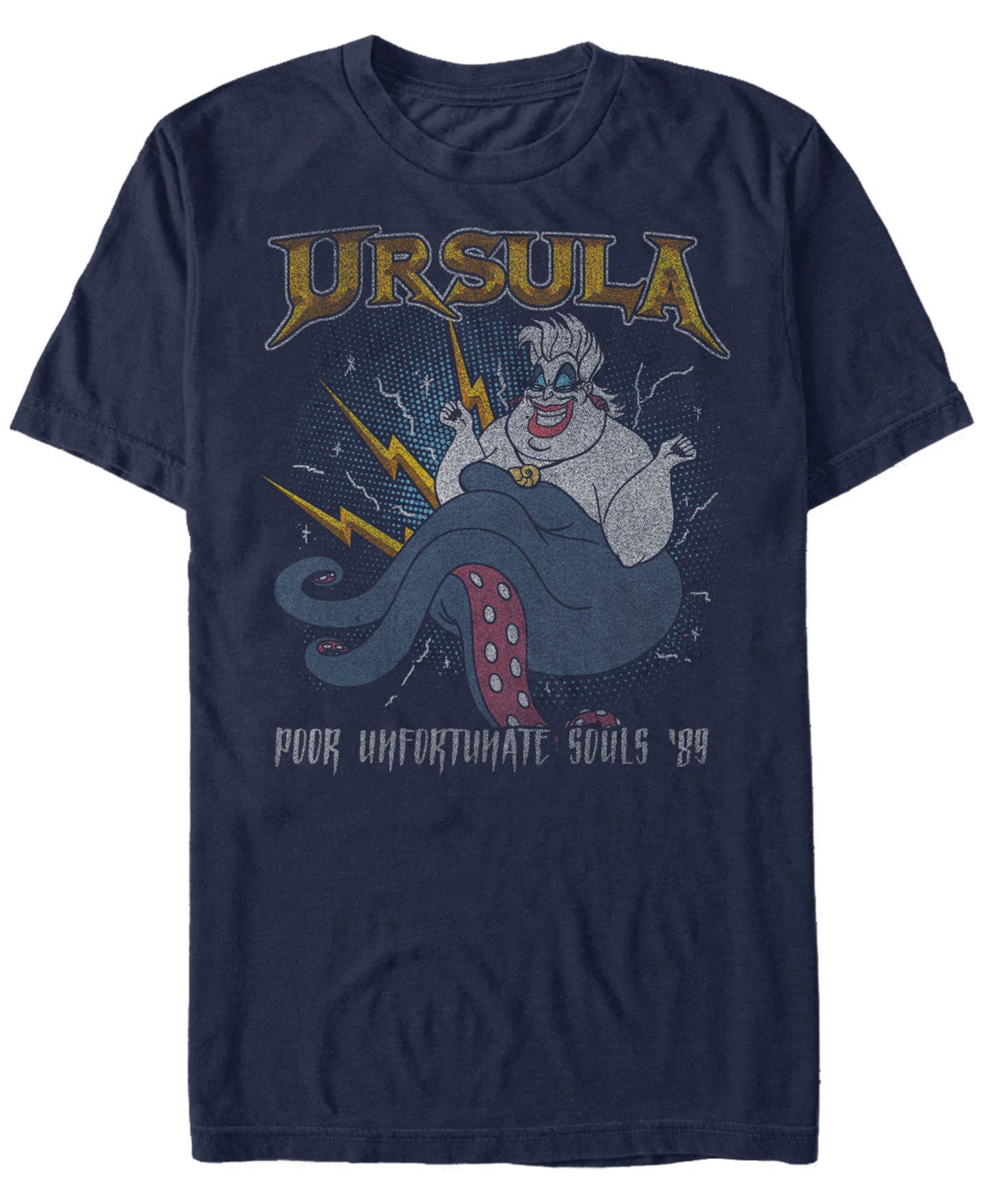 Мужская футболка Fifth Sun Disney Little Mermaid Ursula Quote Portrait, Short Sleeve, цвет: Тёмно-синий — фото 1